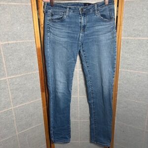 Adriano Goldschmidt The Stilt Women's 28R Cigarette‎ Leg Skinny Jeans Light Wash